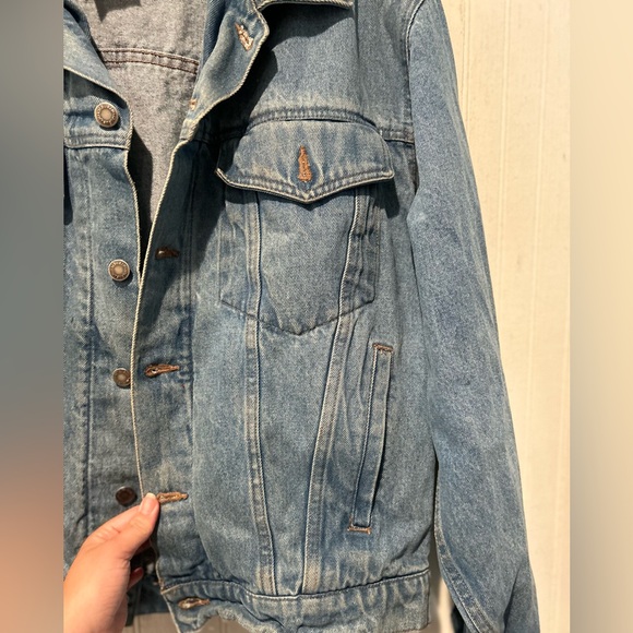 Vintage wrangler hero grunge denim jacket sz large. Casual 90’s - Picture 9 of 9